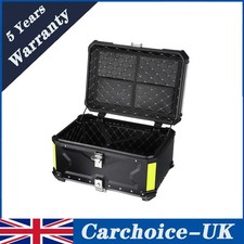65L Motorcycle Luggage Top Box GEARZAAR Upgrade with Reflective 65L UK Black