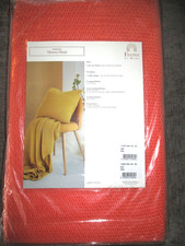 NWT Frette At Home ~ Mimosa Throw ~ Coral Color ~ Cotton ~ 51" x 71" ~ Washable