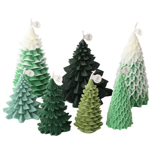 Christmas tree silicone candle - christmas,