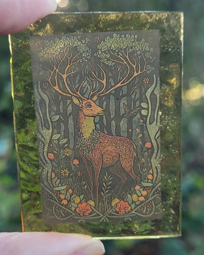 Stained glass stag kiln fired - kiln,