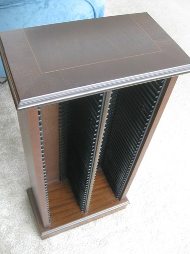 Dark stained wood storage - dark,