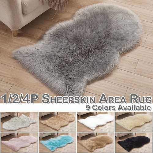 Modern sheepskin rug fluffy - rug,