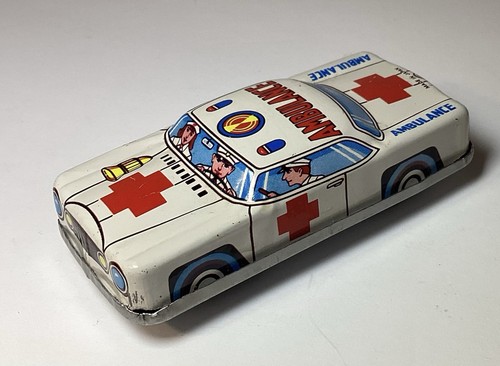 Vintage tin litho ambulance - vintage,