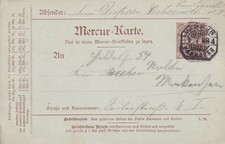 DR Hanover city postcard Mercur P 15 III - used 1898