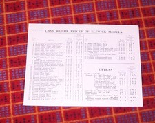 CASH RETAIL PRICE LIST ELSWICK BICYCLES OCT 1940 CONTINENTAL MODEL 24 PHOENIX 14