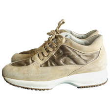 HOGAN Womens Interactive Suede Sneakers Trainers Size 35.5 EU 3.5 UK Padded