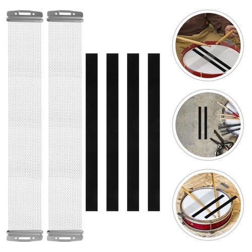 Silver snare drum straps - silver,