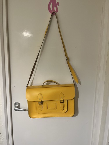 Mustard yellow leather - yellow,