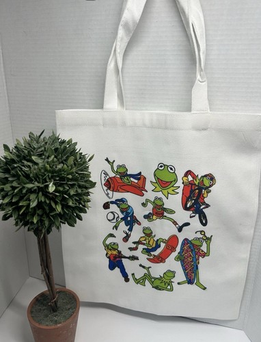Canvas tote bag white - tote, kermit