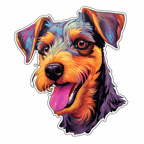 German hunting terrier sticker - german,