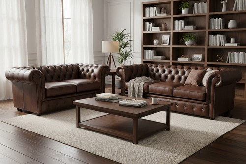 Sofa suite settee - suite, chesterfield