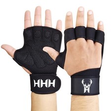 Gym Gloves Weight Lifting Gym Gel padded Gloves strap wrist Body Building