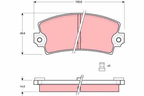 Rear trw gdb149 brake - gdb149, pad