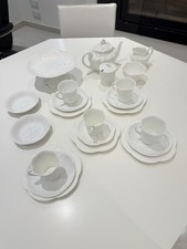 Shelley Bone China White Tea /coffee Set