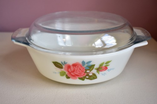 Vintage jaj pyrex cottage rose - pyrex,