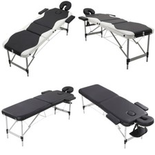 Folding Massage Table Portable Bed Salon Spa Beauty Therapy Couch 3 Section UK