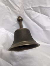Original Antique Victorian 5½" Diameter Brass Hand Bell With Lovely Tone