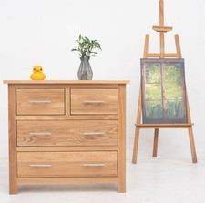Oak Cupboard Solid Wood 2 /2 Storage Hallway/Bedroom/Kitchen Sideboard Beige