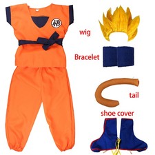 Anime Goku Gi Costume Set Wig