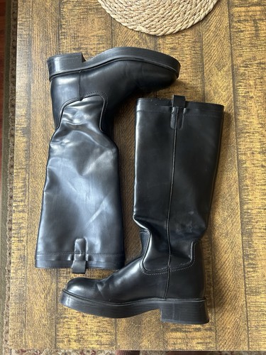 Bershka black faux leather - bershka,