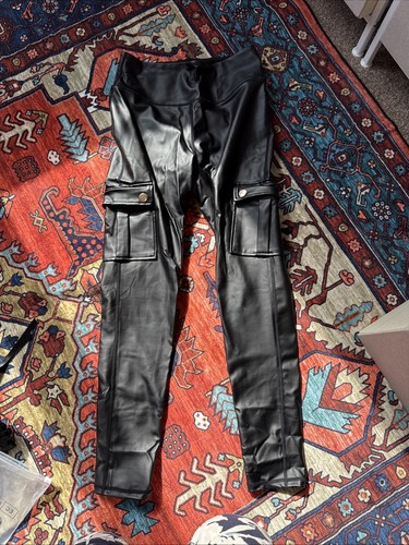 Black leather pvc - /, leggings