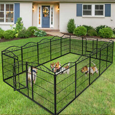 16/8 Panel Pet Playpen Outdoor Yard Dog Fence Run Exercise Pen fr XXL Large Dogs