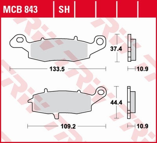Kh231 organic brake pads - zf,