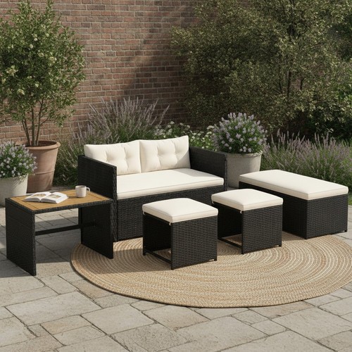 Rattan garden corner sofa set - rattan,