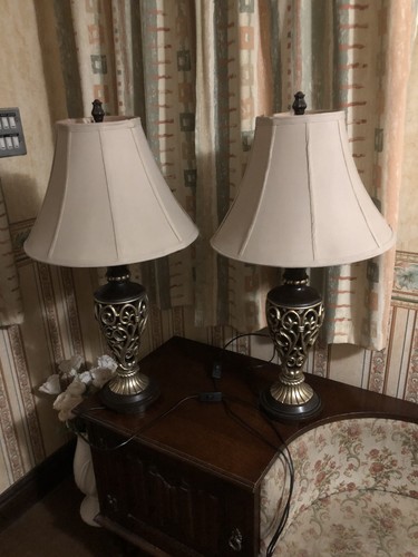 Two decorative table lamps - two, and