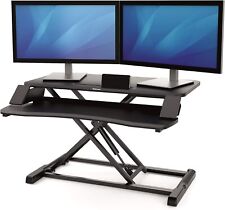Fellowes Corsivo Sit Stand Workstation Black, Height Adjustable, Max Weight 17KG