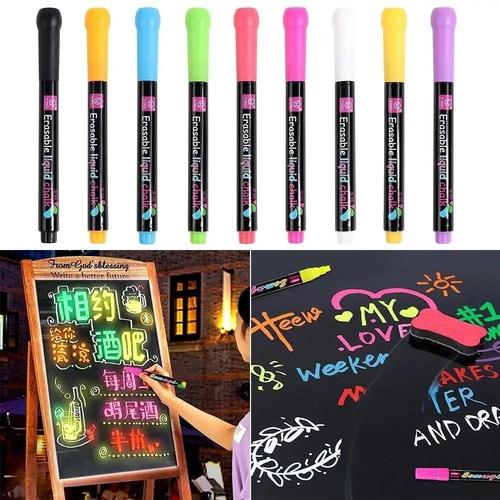 Liquid chalk markers pens - 9x,