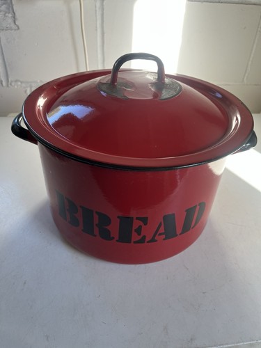 Vintage large 28cm red enamel - red,