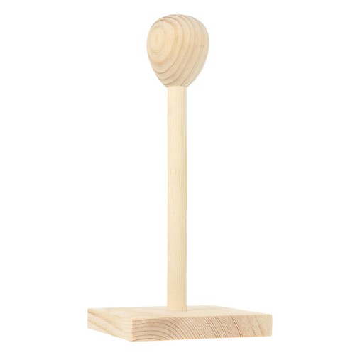 Portable wig stands wooden - wig, hat
