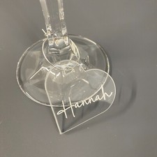 Wine Glass Charm Name Tags