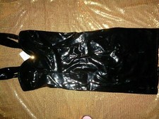 ANN SUMMERS BLACK PVC DRESS 'BETSY SIZE 14 NEW WITH TAG