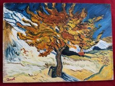 VINCENT VAN GOGH oil painting on  canvas, vtg stamped signed