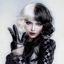 Cruella Deville Wigs, Black