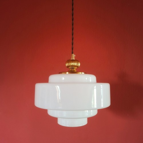 Art deco opaline - glass, pendant