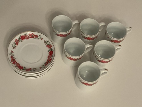 Set six floral espresso - floral,