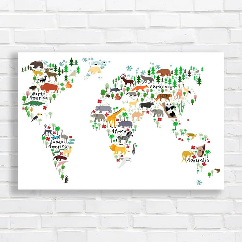 Animal world map for - animal,