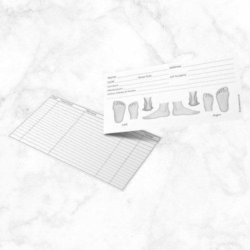 Chiropody patient record - chiropody, cards