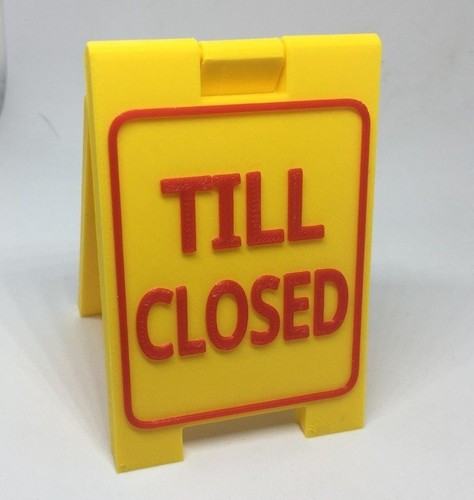 Till closed mini sign custom - till,