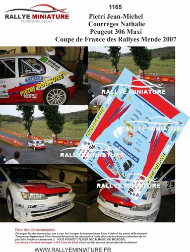 Decals ref 1165 peugeot - ref,