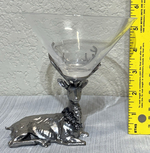 Pottery barn large silver - silver, stag