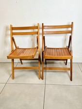A Pair Of Beech Wooden Folding