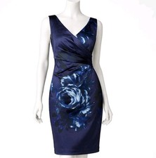 Coast Blue Floral Satin  Dress