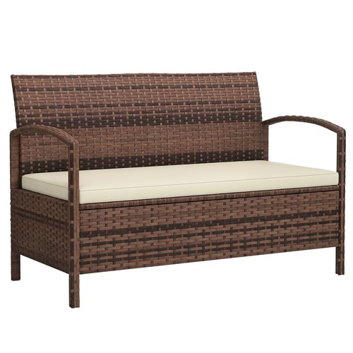 Outsunny rattan garden bench - rattan,