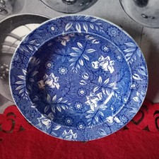 Vintage Royal Tudor Ware Blue And White Floral Dessert Bowls Diameter 16cm
