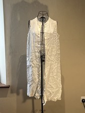 Shirin Guild Long Linen Pinstripe Waistcoat