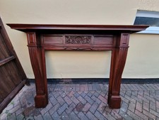 Large Wooden Vintage Fireplace Surround - Victorian Era